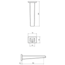 Parisi Ezia Wall Bath Spout 190mm - Brushed Nickel