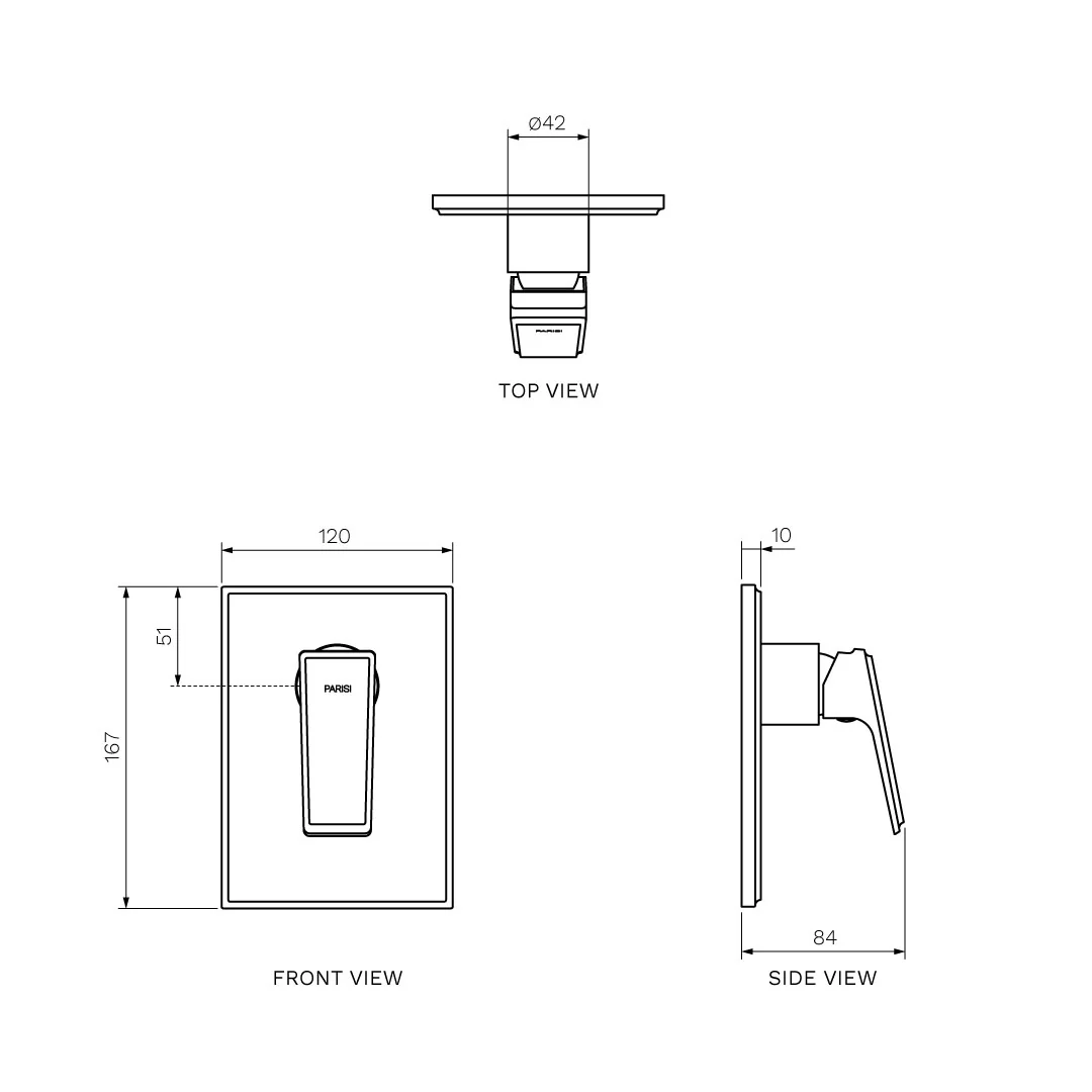 Parisi Ezia Wall Mixer - Chrome - KE.05