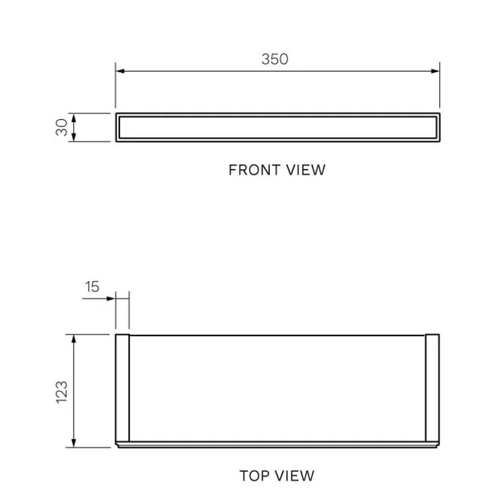Parisi Ezia 350mm Glass Shelf - Chrome - KE.SH35