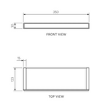 Parisi Ezia 350mm Glass Shelf - Chrome - KE.SH35