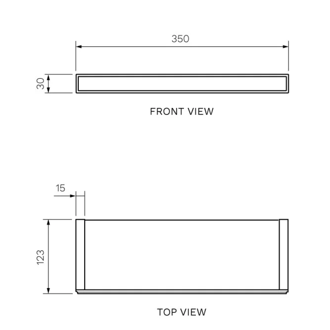 Parisi Ezia 350mm Glass Shelf - Chrome - KE.SH35