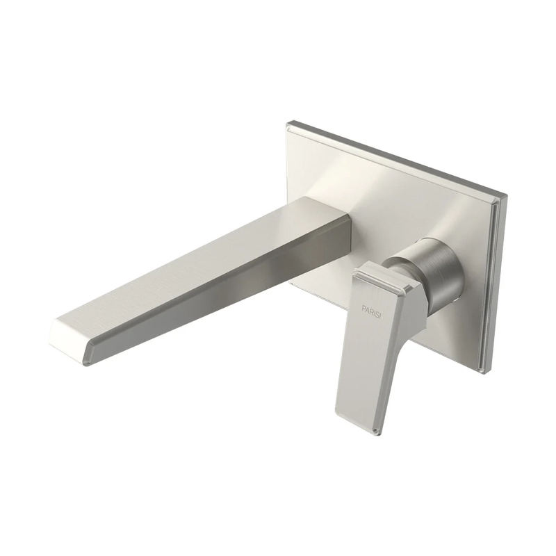 Parisi Ezia Wall Mixer with 190mm Spout - Brushed Nickel