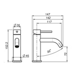 Fima Spillo Up Basin Mixer 152mm - Matte Black - F3031XSNS