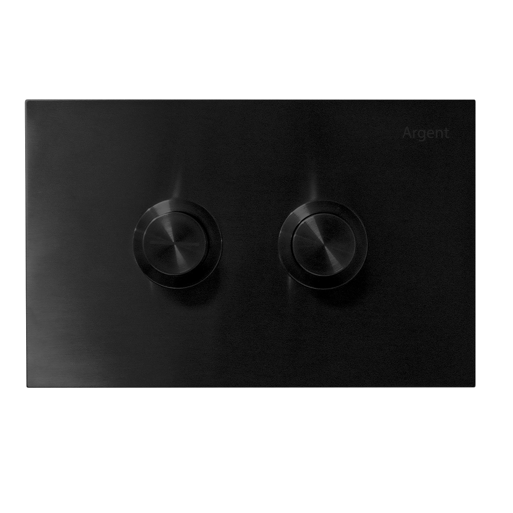 Argent Focus Pneumatic Comfort Round Flush Plate - Matte Black - F5230MMB