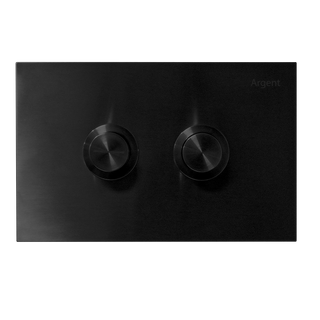 Argent Focus Pneumatic Comfort Round Flush Plate - Matte Black - F5230MMB