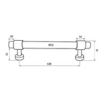 Turner Hastings The Fanetta 128mm Cabinetry Handle - Brushed Nickel FA128CB-BN