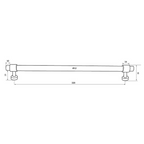 Turner Hastings The Fanetta 320mm Cabinet Handle - Brushed Brass FA320CB-BB