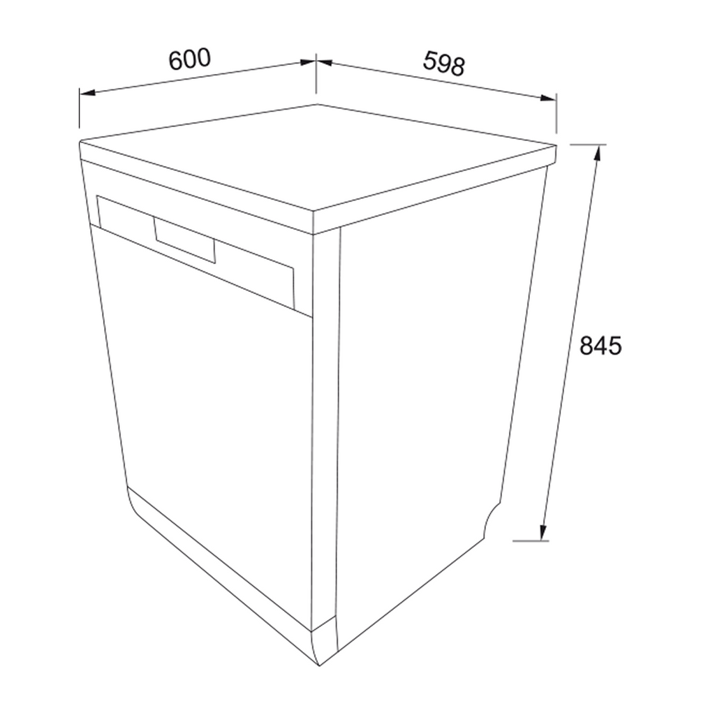 Franke Urban Freestanding Dishwasher - Stainless Steel FCDW60FS