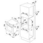 Franke Urban Electric 60cm 5 Function Dual Control Oven FCE60M5B3 - Black Glass