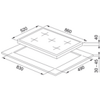 Franke Urban 90cm 5 Burner Gas Cooktop - Black Glass FCG905B1