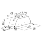 Franke Urban 52cm Under Cupboard Rangehood - Stainless Steel FCUH52XSAU