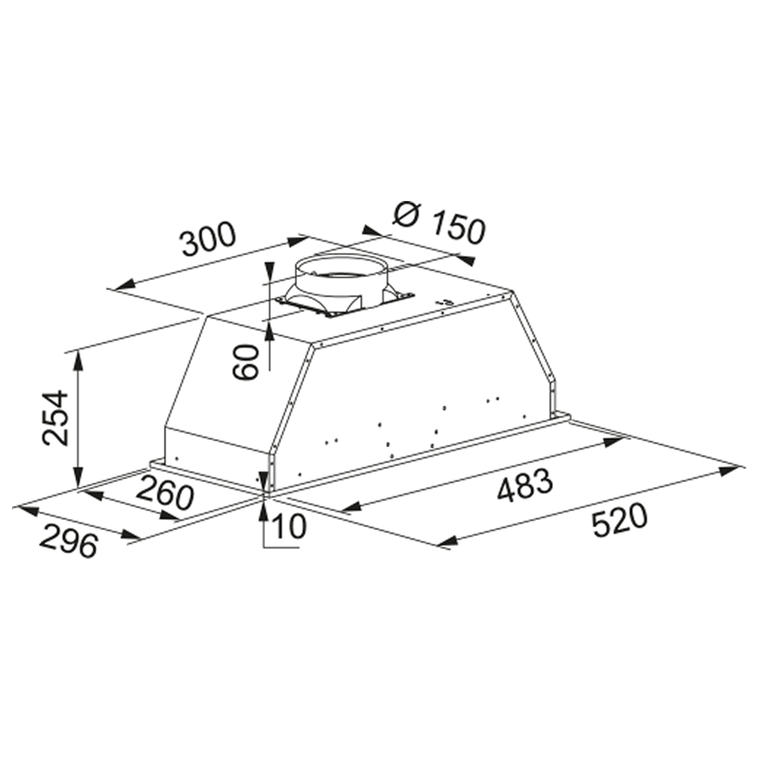 Franke Urban 52cm Under Cupboard Rangehood - Stainless Steel FCUH52XSAU