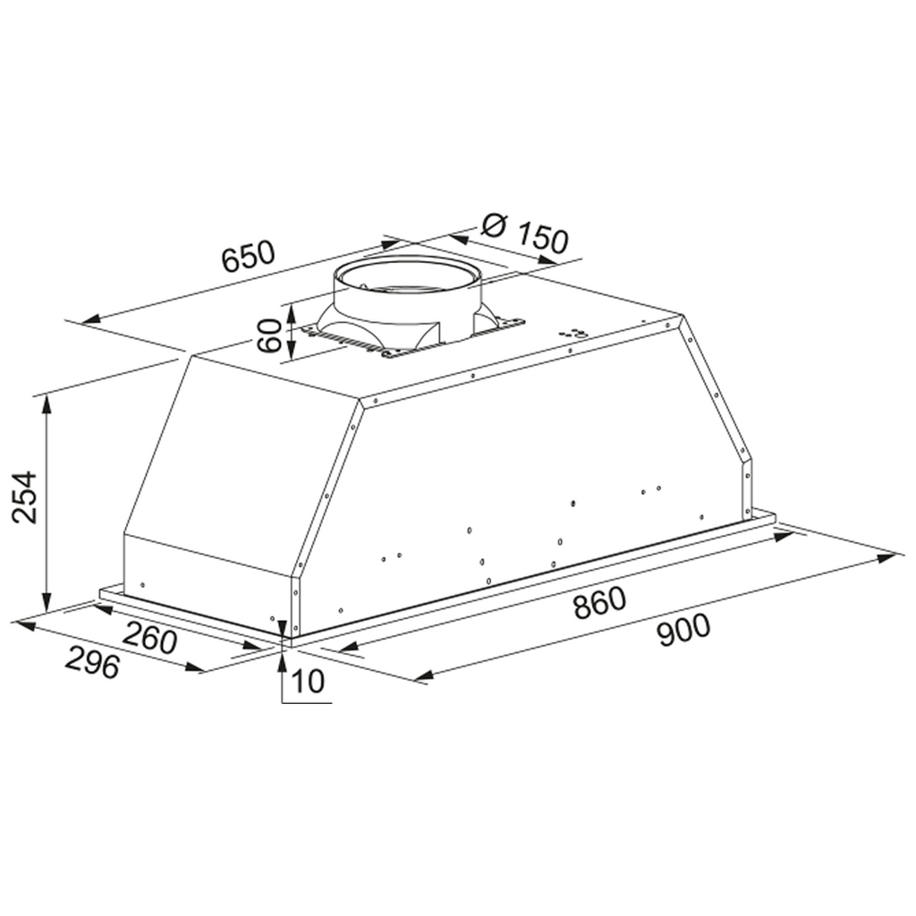 Franke Urban 90cm Under-Cupboard Rangehood - Stainless Steel FCUH90XSAU