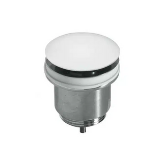 Globo 32mm Push Open Ceramic Basin Waste - Matte White - FI012BO