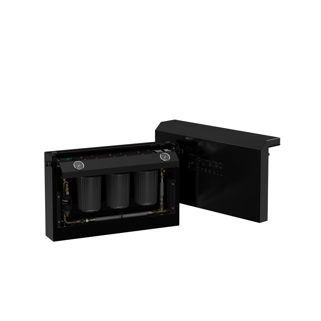 Puretec FilterWall F Series 3 Stage Filter System - Midnight Black - FILTERWALL-F3-MB-LF