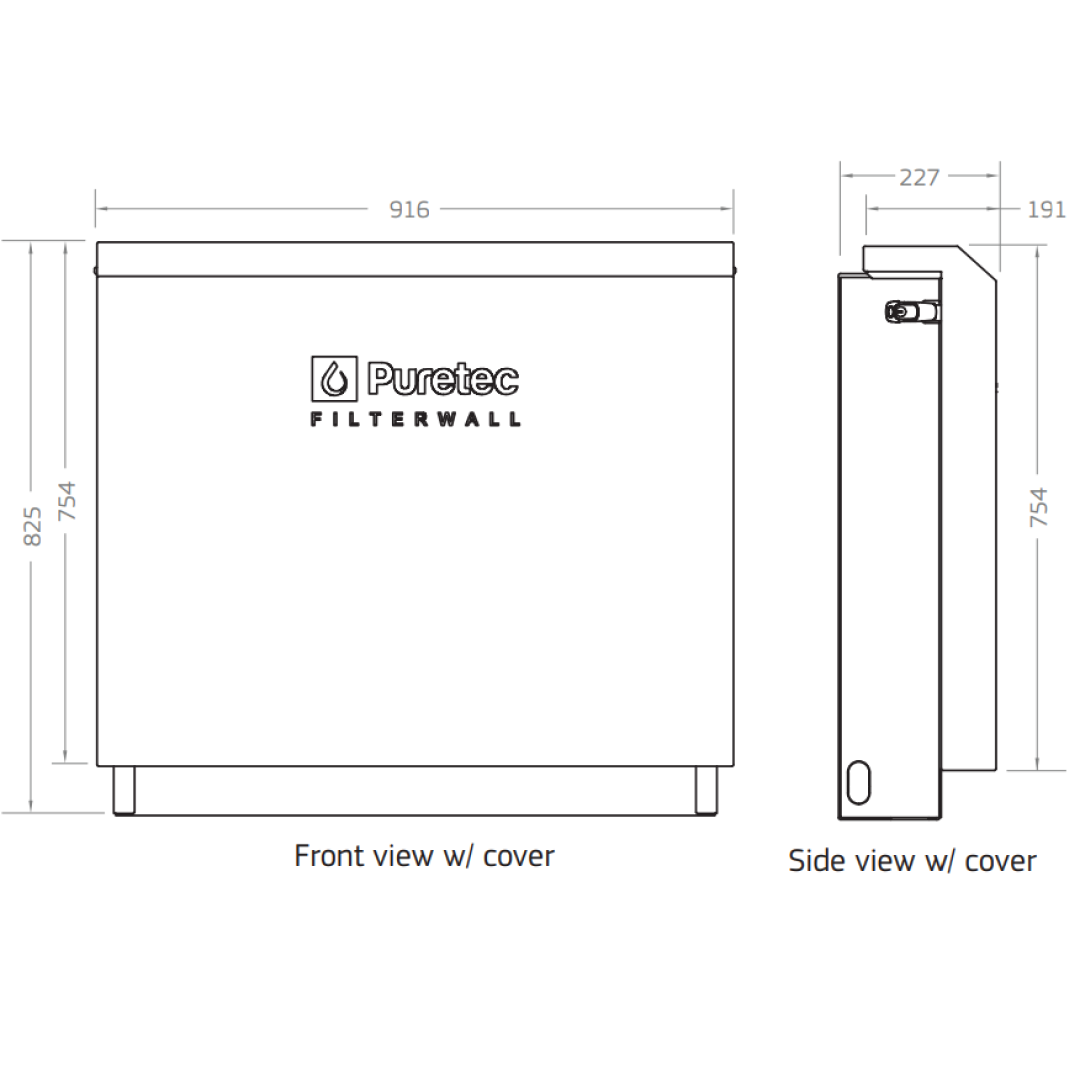 Puretec FilterWall F6 3-Stage Filtration System - LF Wisteria - FILTERWALL-F6-WT-LF