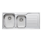 Oliveri Flinders 1 & 3/4 Bowl Left Sink with Drainer - 1 Tap Hole - FL111 1TH