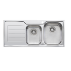 Oliveri Flinders 1 & 3/4 Bowl Right Sink with Drainer - 1 Tap Hole - FL112 1TH