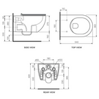 Parisi App Go Clean Rimless Wall Hung Toilet - FLAP118G