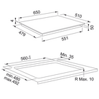 Franke Urban 60cm Electric Induction Cooktop - Black Glass FSM654IBK