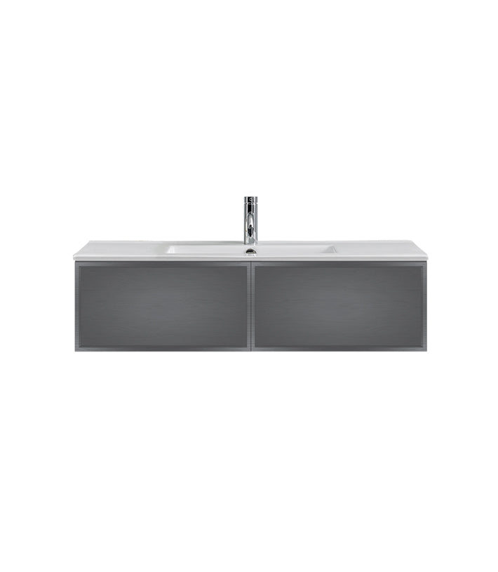 Parisi Float + My Top 1200 Wall Mounted Cabinet - Ceramic Top w/1 Tap Hole - Matte Black - FT-1201S-MB