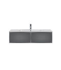 Parisi Float + My Top 1200 Wall Mounted Cabinet - Ceramic Top w/1 Tap Hole - Matte Black - FT-1201S-MB