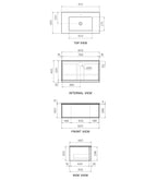 Parisi Float 800 Wall Mounted Cabinet with Ceramic Top 1TH - Grafite - FT-801-GR