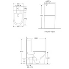 Turner Hastings Fino WhisperFlush Close Coupled Back to Wall Toilet Suite (Geberit Valves) - Gloss White - FT410BTW-GW-K