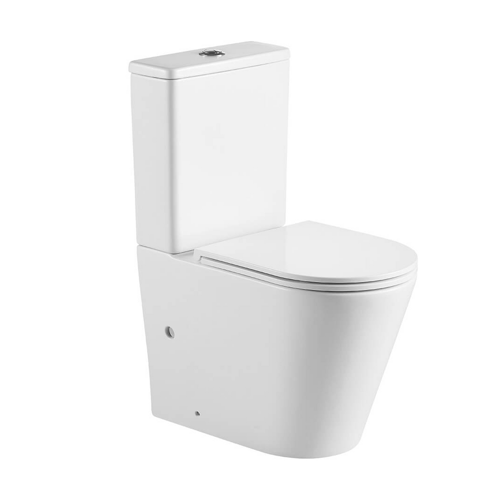 Turner Hastings Fino WhisperFlush Back to Wall Toilet Suite with Slim Seat (WDI Valves) - Matte White - FT403BTW-MW-N