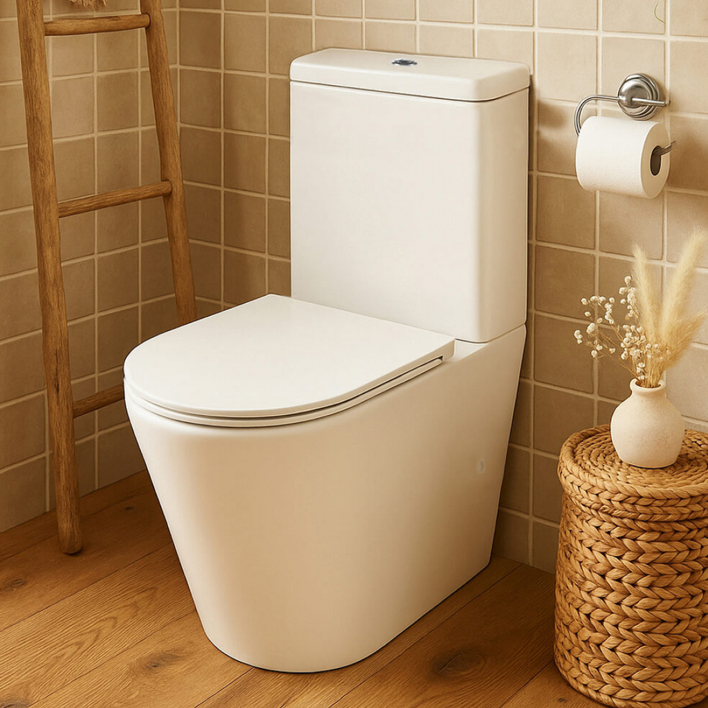 Turner Hastings Fino WhisperFlush Back to Wall Toilet Suite with Slim Seat (WDI Valves) - Matte White - FT403BTW-MW-N