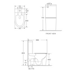 Turner Hastings Fino WhisperFlush Back to Wall Toilet Suite with Slim Seat (WDI Valves) - Matte White - FT403BTW-MW-N