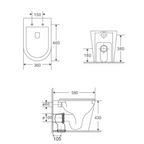 Turner Hastings WhisperFlush Floor Mounted Toilet Pan with Slim Seat - Matte White - FT503FP-MW-N
