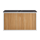 Parisi Jazz 900 Wall Hung Vanity Rovere Naturale Matte White with Italian Porcelain Top - Sahara Noir