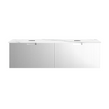 Parisi Riga+My Top 1400 Wall Mounted Cabinet with Porcelain Top - Matte White - Statuario Top - FV-RG-1400-MW-STH