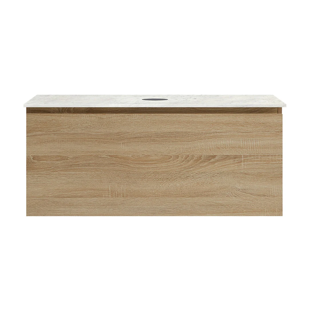 Parisi Rocki + MyTop 1000 Wall Mounted Cabinet with Honed Porcelain Top - Sahara - Carrara Porcelain Top - FV-RK-1000-SH-CAH