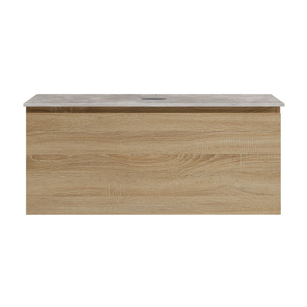 Parisi Rocki + MyTop 1000 Wall Mounted Cabinet with Honed Porcelain Top - Sahara - Portland Hood Porcelain Top - FV-RK-1000-SH-PHH