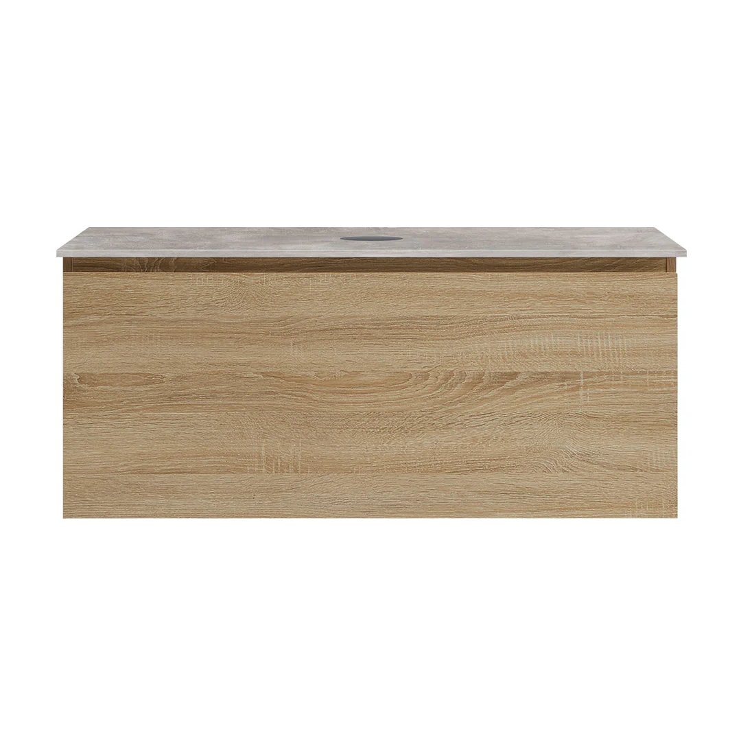 Parisi Rocki + MyTop 1000 Wall Mounted Cabinet with Honed Porcelain Top - Sahara - Portland Hood Porcelain Top - FV-RK-1000-SH-PHH