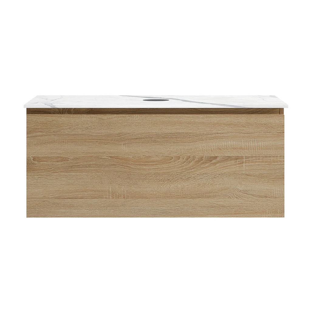 Parisi Rocki + MyTop 1000 Wall Mounted Cabinet with Honed Porcelain Top - Sahara - Statuario Porcelain Top - FV-RK-1000-SH-STH