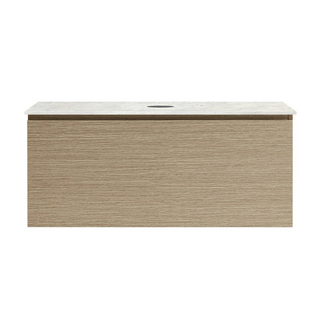 Parisi Rocki + MyTop 1000 Wall Mounted Cabinet with Honed Porcelain Top - Sand Plus - Carrara Porcelain Top - FV-RK-1000-SP-CAH