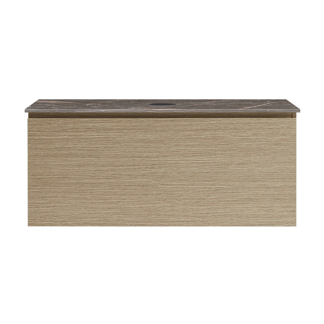 Parisi Rocki + MyTop 1000 Wall Mounted Cabinet with Honed Porcelain Top - Sand Plus - Ombra di Caravaggio Porcelain Top - FV-RK-1000-SP-OCP