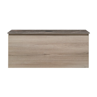 Parisi Rocki + MyTop 1000 Wall Mounted Cabinet with Honed Porcelain Top - Steel Oak - Ombra di Caravaggio Porcelain Top - FV-RK-1000-ST-OCP