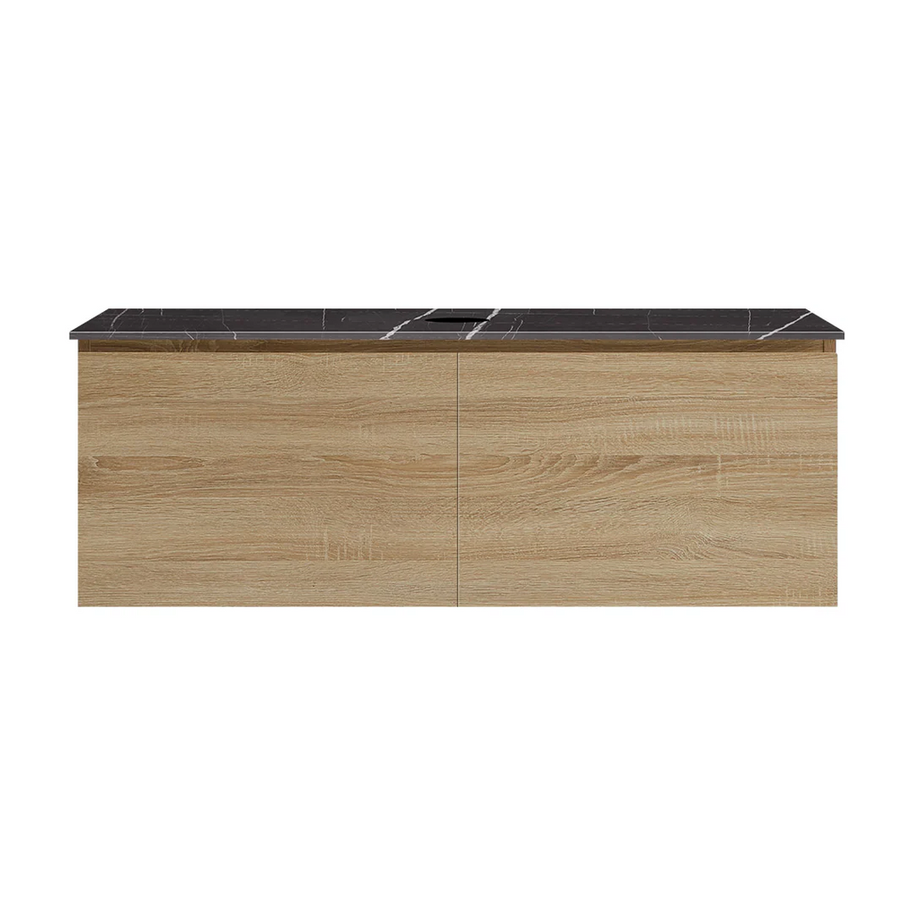 Parisi Rocki + MyTop 1200 Wall Mounted Cabinet with Honed Porcelain Top - Sahara - Sahara Noir Porcelain Top - FV-RK-1200S-SH-SAH
