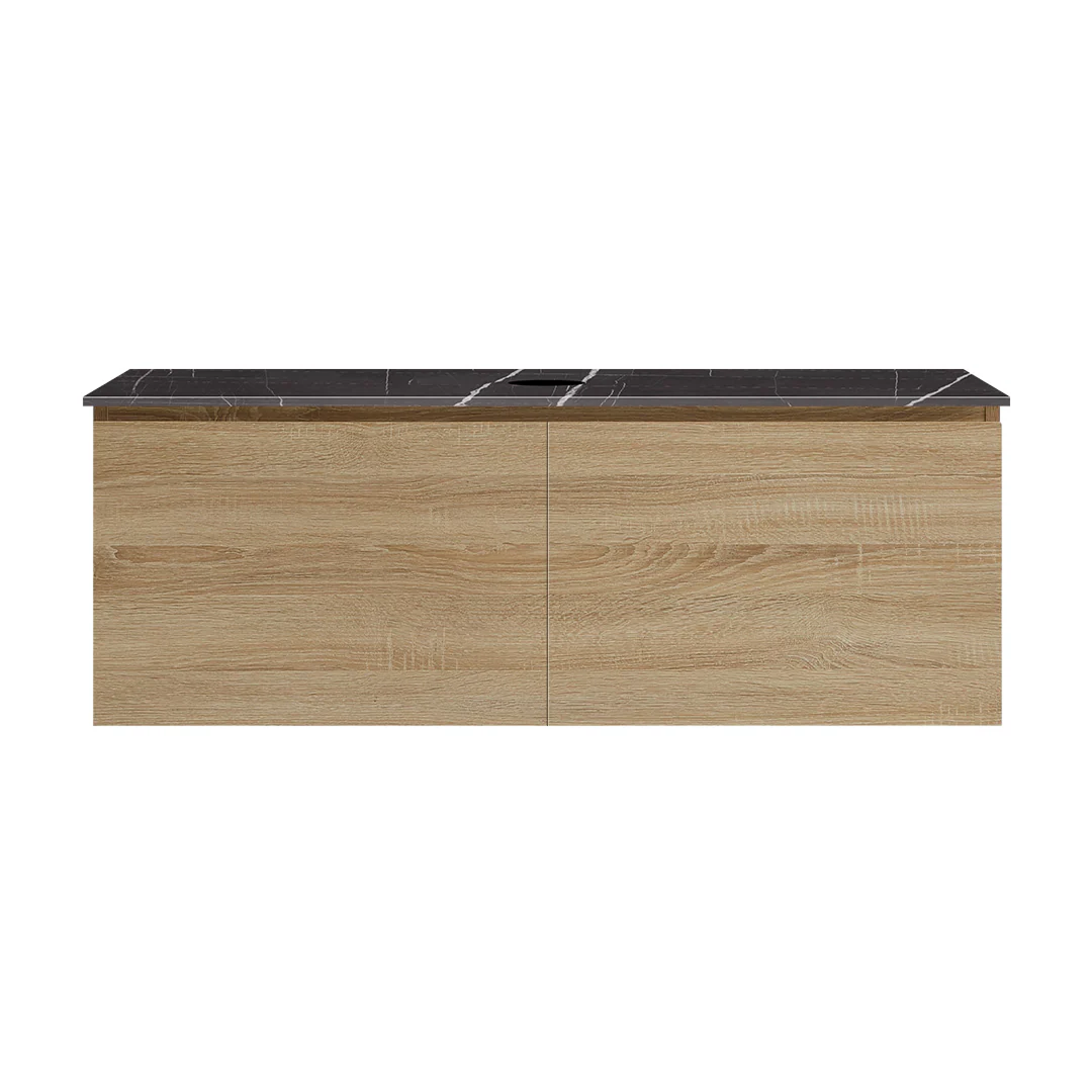 Parisi Rocki + MyTop 1200 Wall Mounted Cabinet with Honed Porcelain Top - Sahara - Sahara Noir Porcelain Top - FV-RK-1200S-SH-SAH
