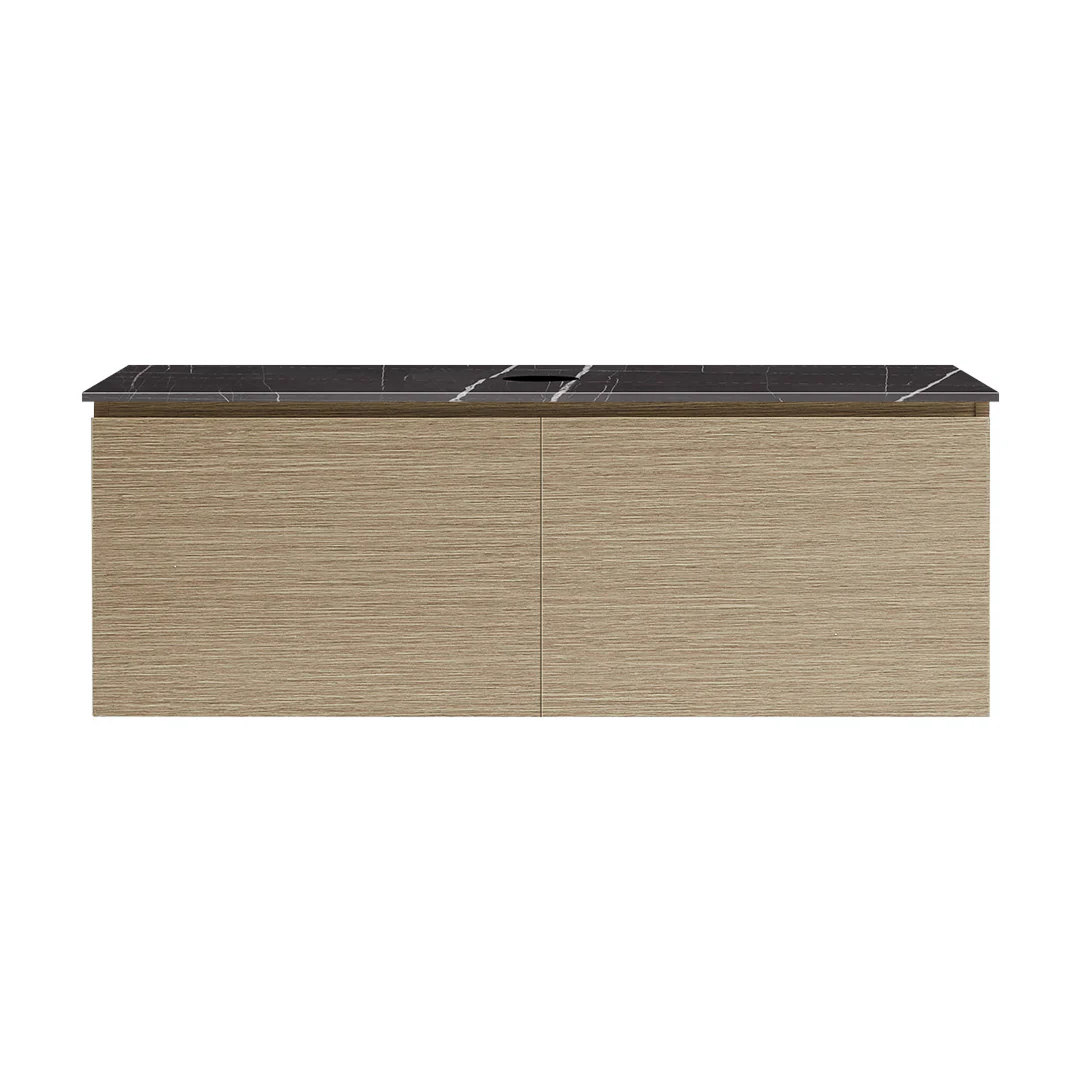 Parisi Rocki + MyTop 1200 Wall Mounted Cabinet with Honed Porcelain Top - Sand Plus - Sahara Noir Porcelain Top - FV-RK-1200S-SP-SAH