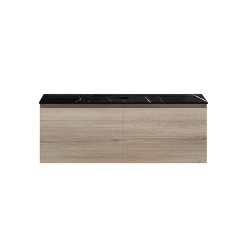 Parisi Rocki + MyTop 1200 Wall Mounted Steel Oak Cabinet with Sahara Honed Porcelain Top