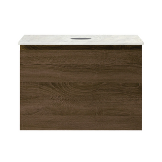 Parisi Rocki + MyTop 600 Wall Mounted Cabinet with Honed Porcelain Top - Moka - Carrara Porcelain Top - FV-RK-600-MK-CAH