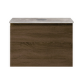 Parisi Rocki + MyTop 600 Wall Mounted Cabinet with Honed Porcelain Top - Moka - Portland Hood Porcelain Top - FV-RK-600-MK-PHH