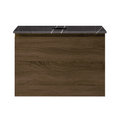 Parisi Rocki + MyTop 600 Wall Mounted Cabinet with Honed Porcelain Top - Moka - Sahara Noir Porcelain Top - FV-RK-600-MK-SAH