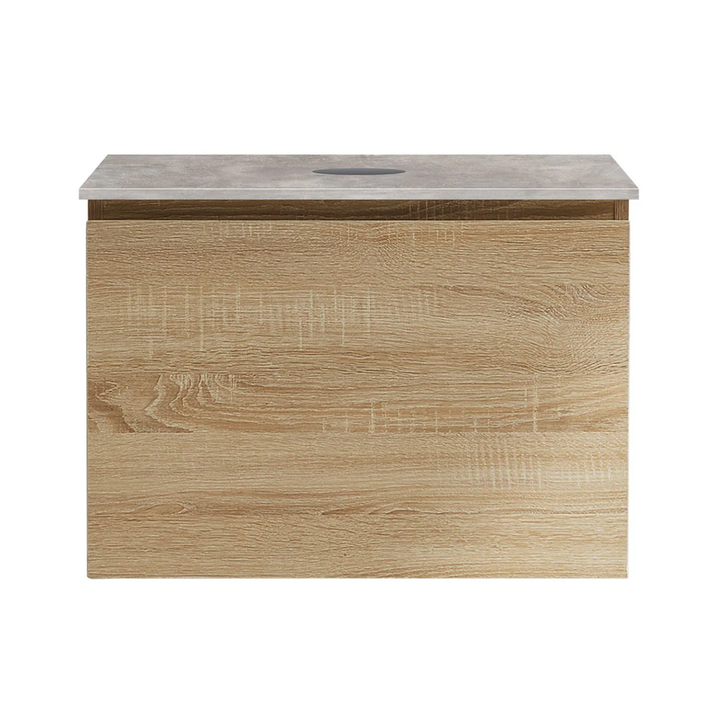 Parisi Rocki + MyTop 600 Wall Mounted Cabinet with Honed Porcelain Top - Sahara - Portland Hood Porcelain Top - FV-RK-600-SH-PHH