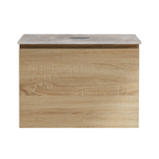 Parisi Rocki + MyTop 600 Wall Mounted Cabinet with Honed Porcelain Top - Sahara - Portland Hood Porcelain Top - FV-RK-600-SH-PHH